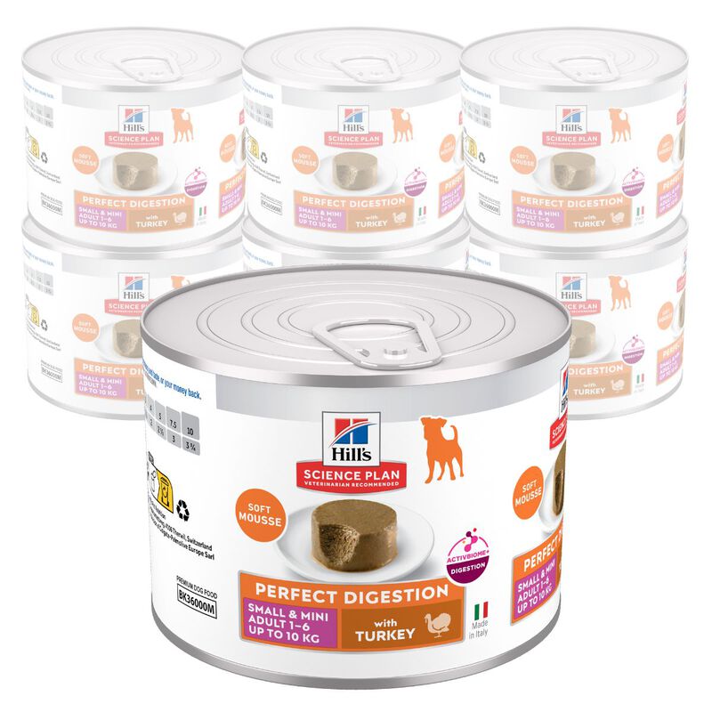 Hill's Science Plan Perfect Digestion Dog Adult Small & Mini Mousse tacchino 200 gr