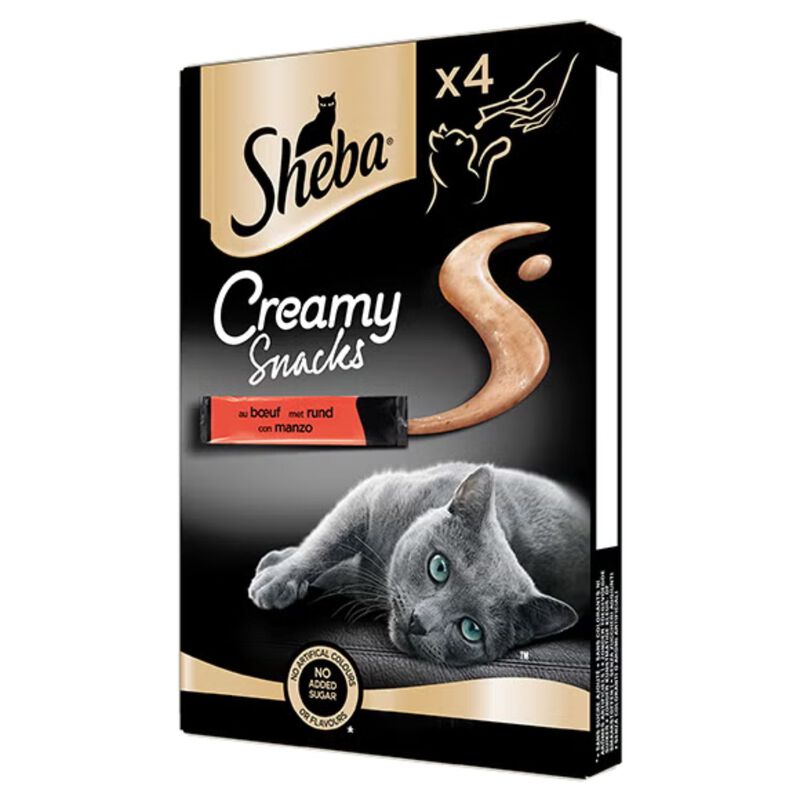 Sheba Creamy Cat Snack Manzo 4 x 12 gr