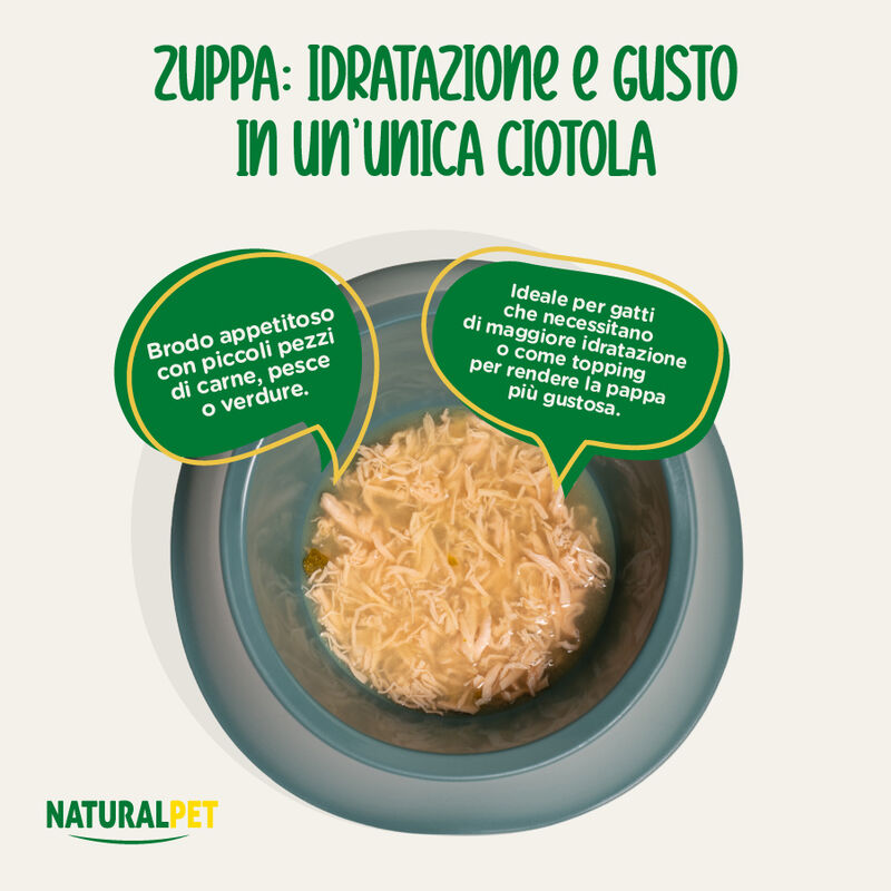 Naturalpet Zuppe con Petto di Pollo e con Tonno x6