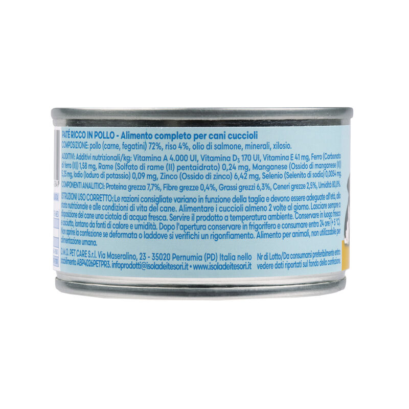 Naturalpet Prime Orme Puppy Pat&eacute; ricco in Pollo 150gr