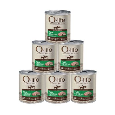 O-life Adult All Breeds Pat&eacute; Coniglio con Zucchine 400g