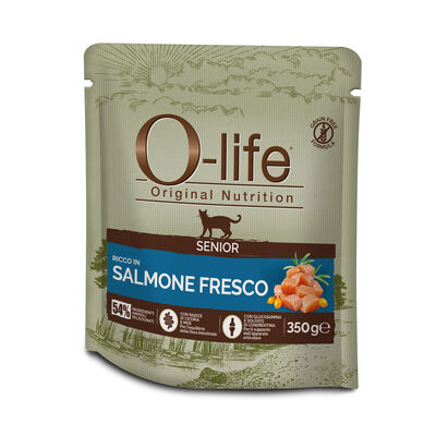 O-life Cat Senior con Salmone 350 gr - Scad. 23 Aprile 2026