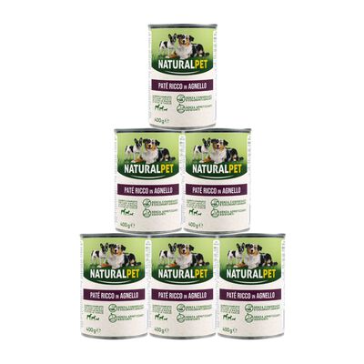Naturalpet Dog Adult Pat&egrave; ricco in Agnello 400 gr