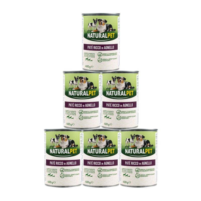Naturalpet Dog Adult Pat&egrave; ricco in Agnello 400 gr