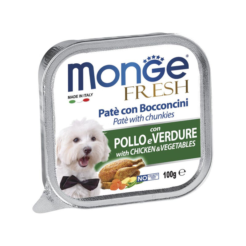 Monge Fresh Dog Adult Pat&eacute; con Bocconcini con Pollo e Verdure 100 gr