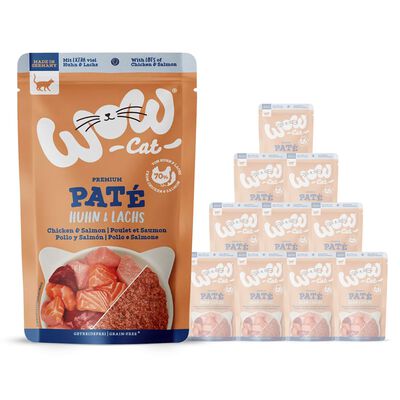 Wow Cat Adult Pollo e Salmone 125 gr