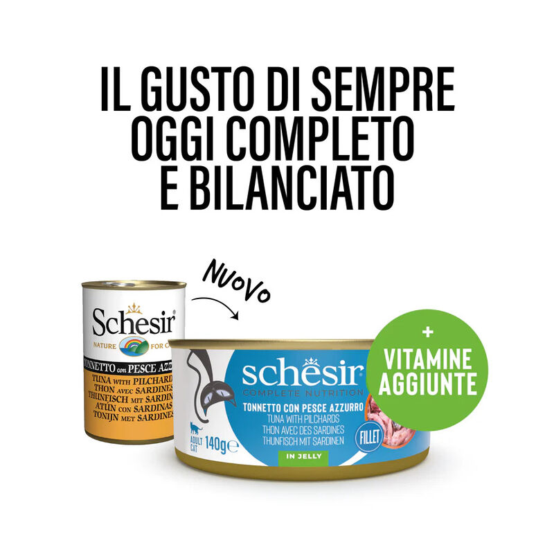 Schesir Cat Jelly Tonnetto con Pesce Azzurro 140g
