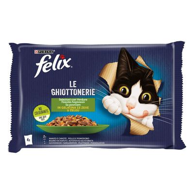 Felix Le Ghiottonerie con Manzo&Carote e Pollo&Pomodoro 4 pz x 85 gr