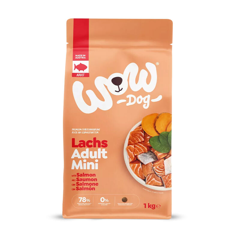 Wow Dog Adult Mini Salmone con spinaci e patate dolci 1kg