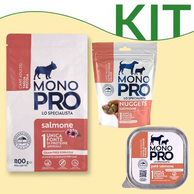 Kit alimentazione monoproteica Grain Free Monopro Dog Mini