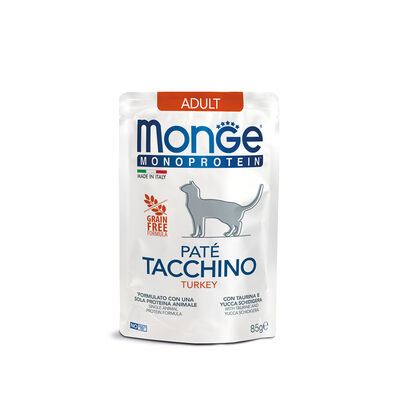 Monge Monoprotein Cat Adult Pat&eacute; Tacchino 85 gr
