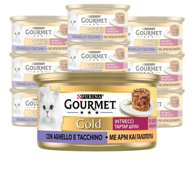 Gourmet Gold Cat Adult Intrecci di Gusto Tacchino & Agnello 85 gr