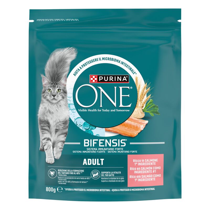 Purina One Bifensis Cat Adult  Salmone e Cereali Integrali 800 gr