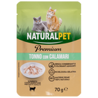 Naturalpet Premium Cat Adult Tonno con Calamari 70g