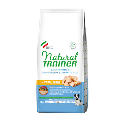 Natural Trainer Dog Puppy&Junior Medium Pollo 12 kg