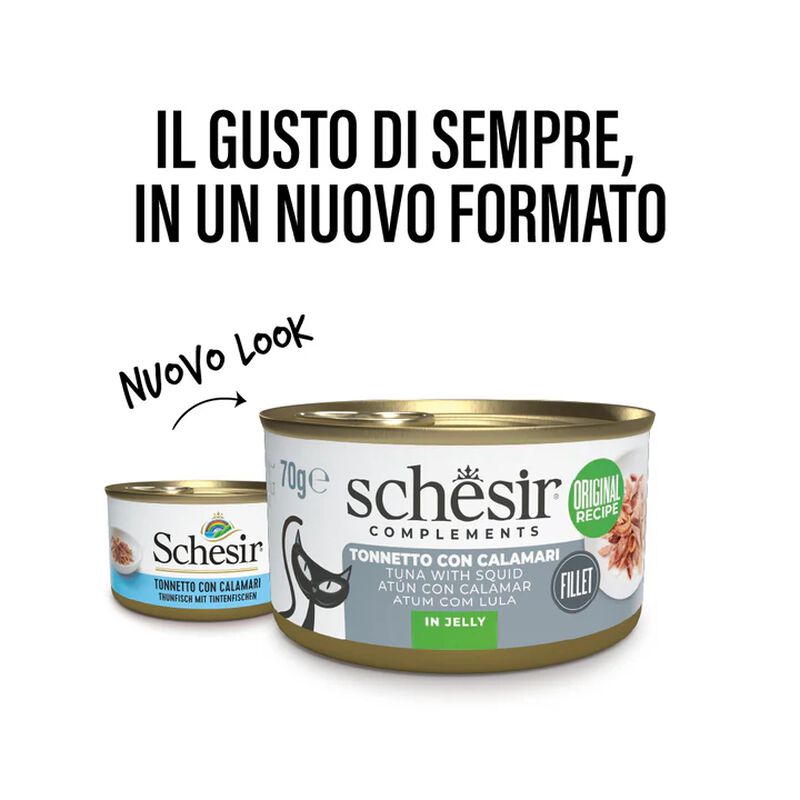 Schesir Cat Tonnetto e Calamari in Gelatina 70g