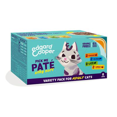 Edgard & Cooper Cat Adult Multipack Pat&egrave; 85 gr x 8 pz