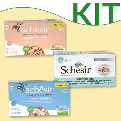 Kit degustazione Schesir cat  adult multipack 6 pz x 50 gr