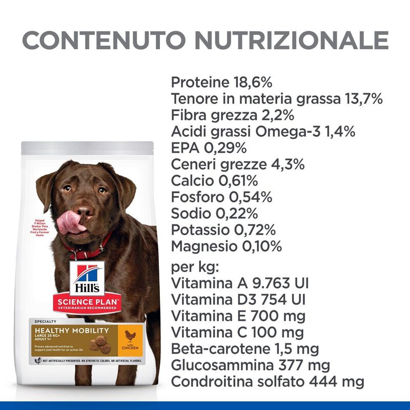Hill's Science Plan Dog Adult Healthy Mobility Large Breed con Pollo 12 kg