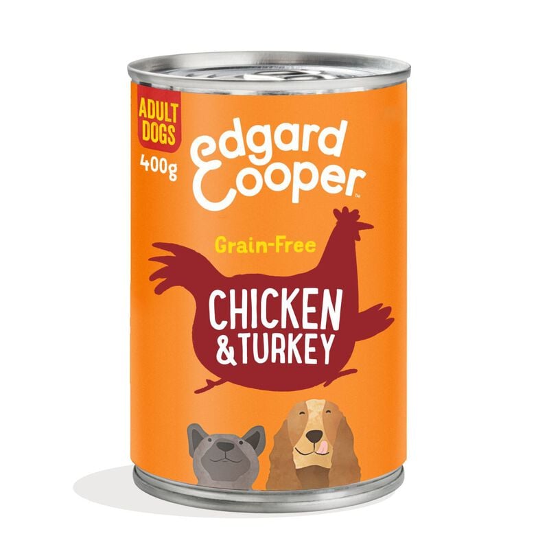 Edgard & Cooper Dog Adult Selvaggina, Pollo e Agnello 400 gr x 6