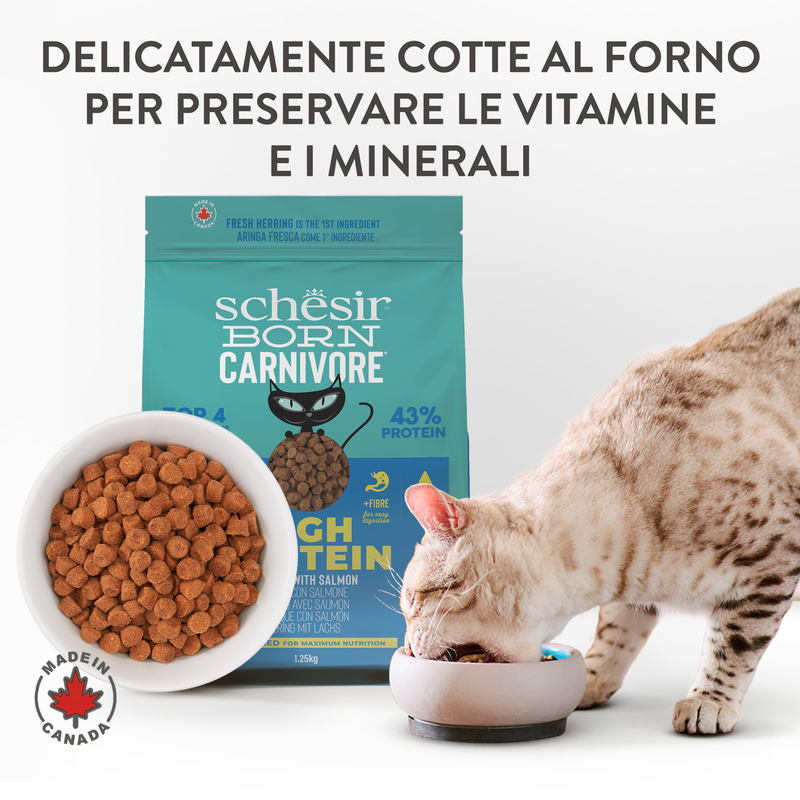 Schesir Born Carnivore Cat Adult Aringa con Salmone 1,25 kg
