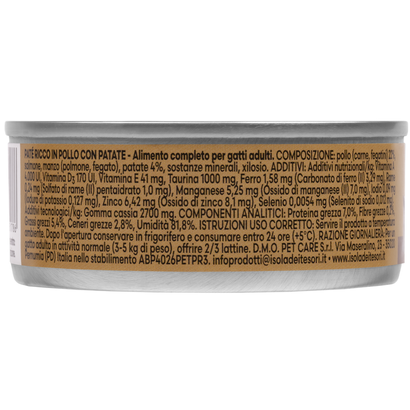 Naturalpet Premium Cat Adult pat&eacute; al pollo con patate 85gr