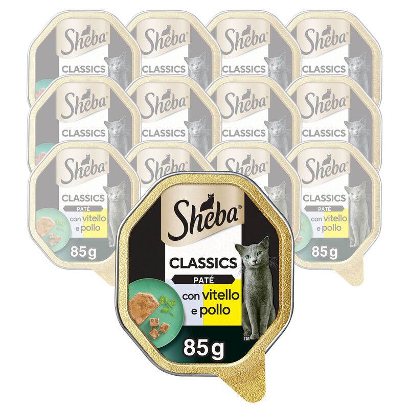 Sheba Cat Pat&egrave; Classics Vitello e Pollo 85 gr