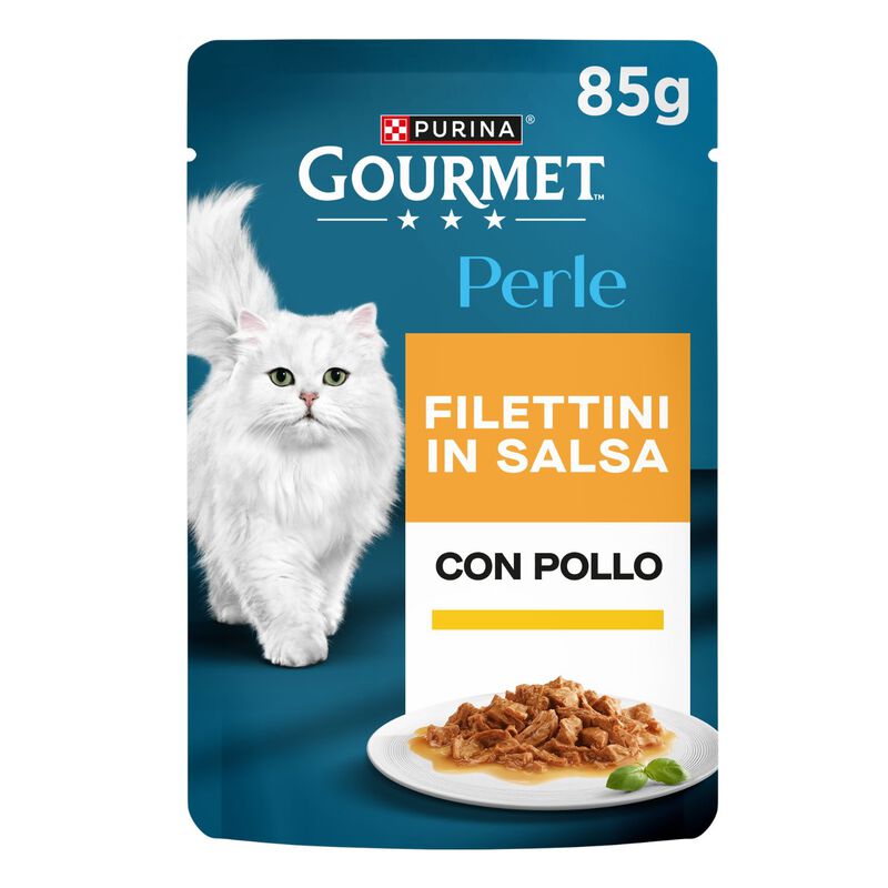 Gourmet Perle Cat Adult Filettini in Salsa con Pollo 85 gr