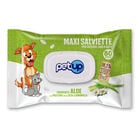 Petup Maxi Salviette per cuccioli, cani e gatti all'Aloe 80 pz
