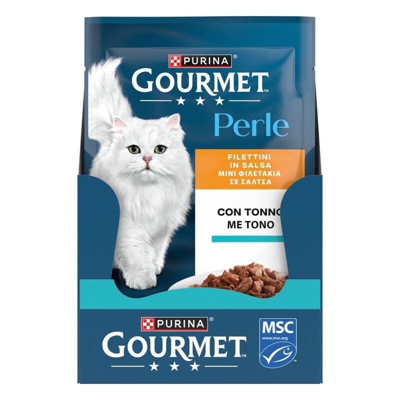 Gourmet Perle Cat Adult Filettini in Salsa con Tonno 85 gr