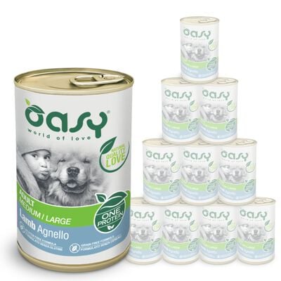 Oasy Dog Adult Medium Large One Protein Agnello Lattina 400 gr