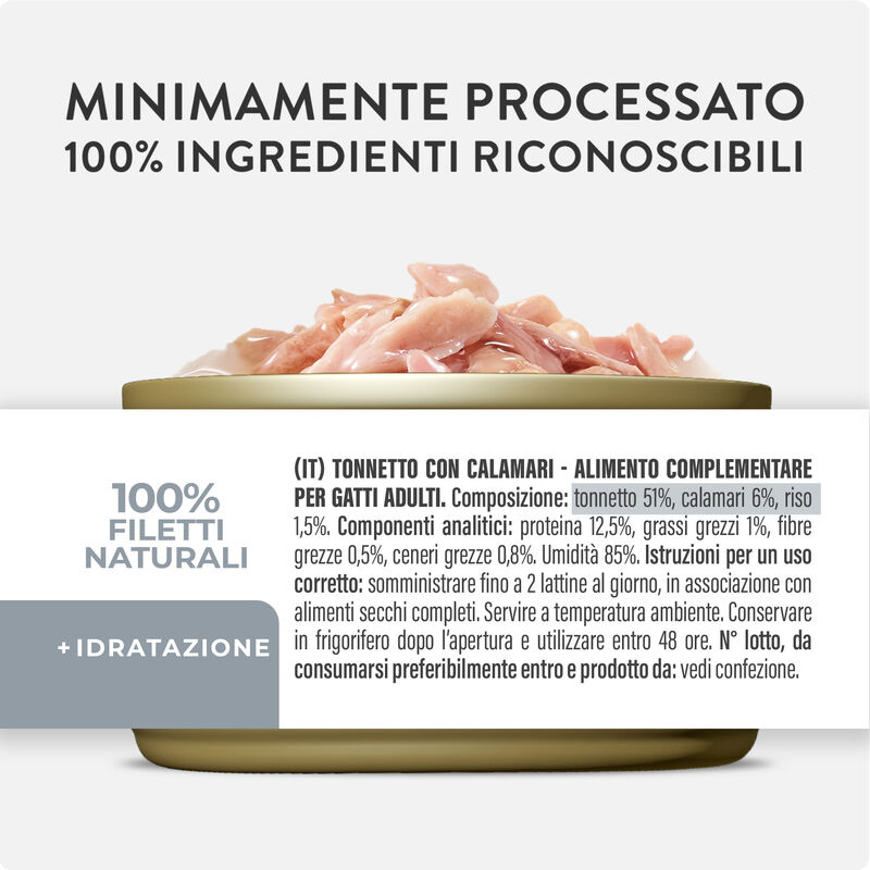 Schesir Cat Tonnetto e Calamari in Gelatina 70g