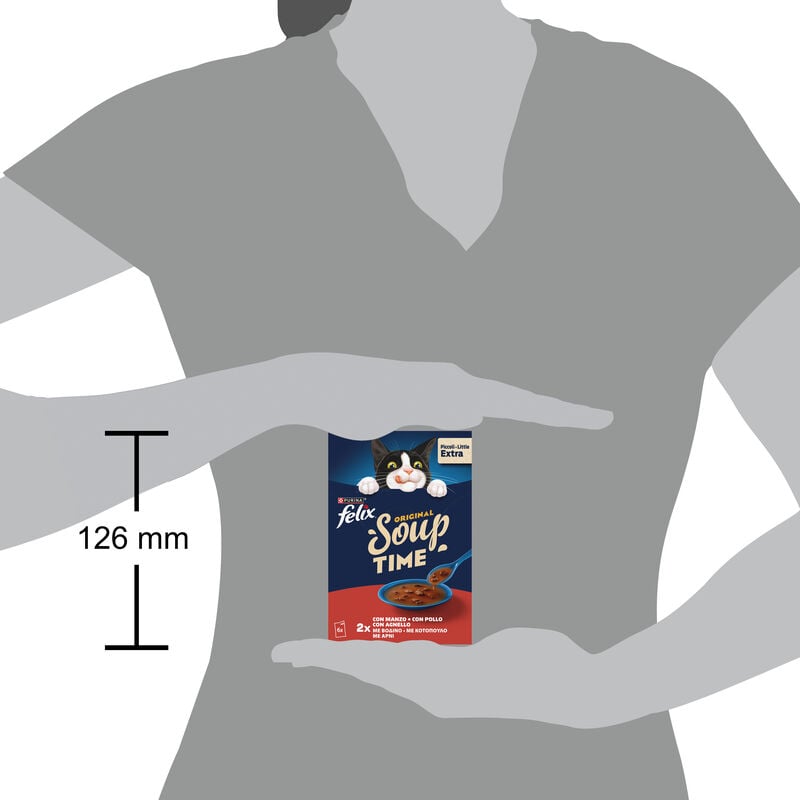 Felix Soup Cat Adult Filetti Manzo Pollo e Agnello 6 pz x 48 gr