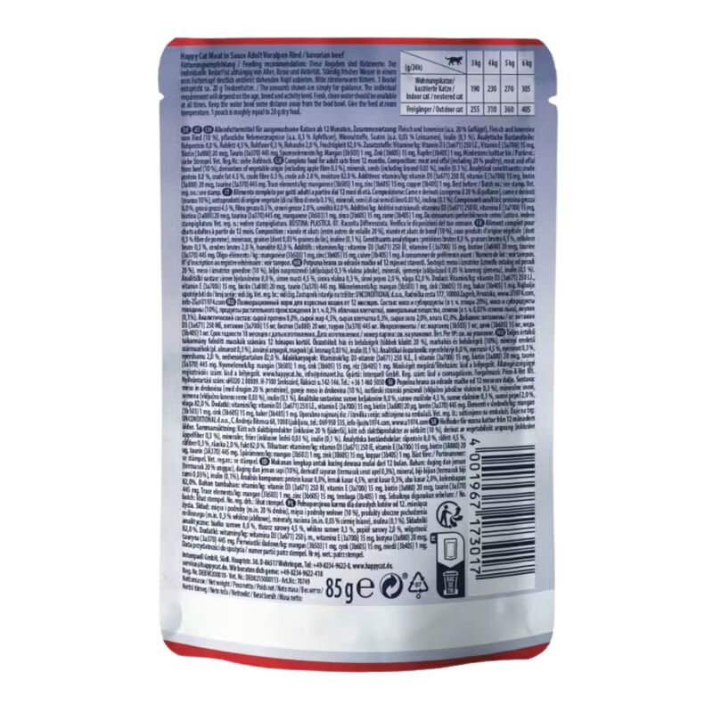 Happy Cat Culinary Manzo in Salsa 85 gr
