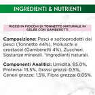 Gourmet Nature's Creations Fiocchi di Tonnetto in Gel&egrave;e con Gamberetti 70gr