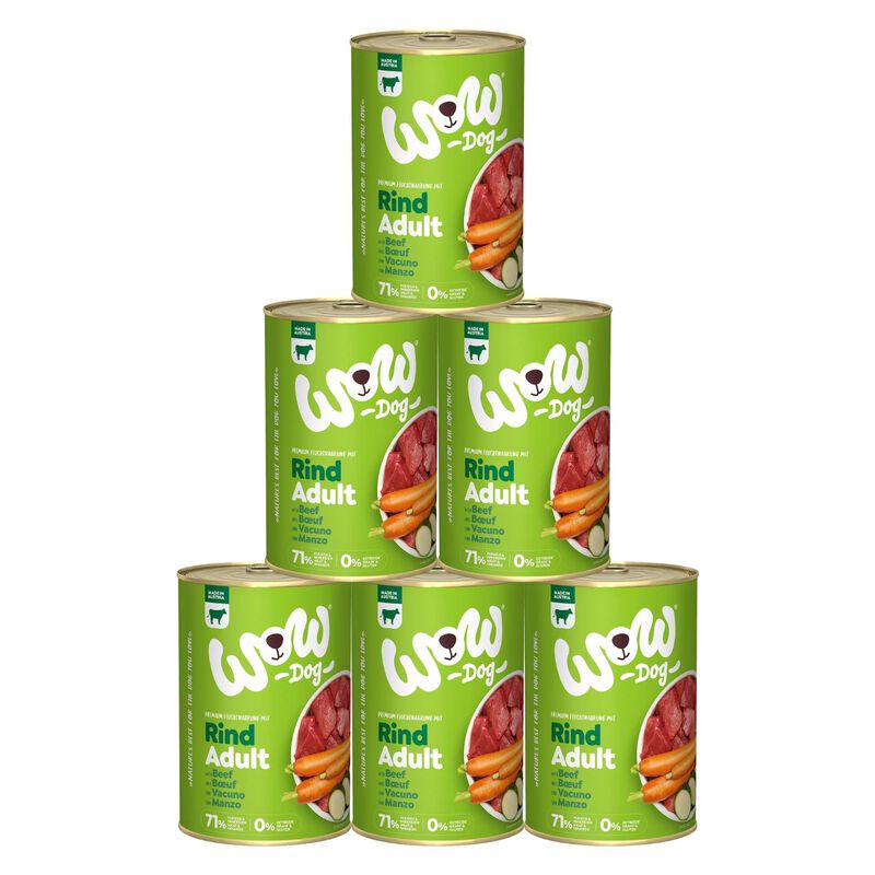 Wow Dog Adult Manzo con Carote e Zucchine 400 gr