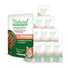 Natural Trainer Straccetti con Salmone Boli di Pelo per Gatti Steril 70gr