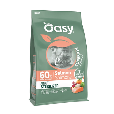 Oasy Superior Formula Cat Adult Steril Salmone 300gr