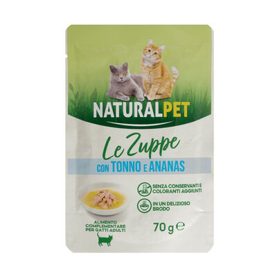 Naturalpet Cat Adult Zuppa con Tonno e Ananas 70 g