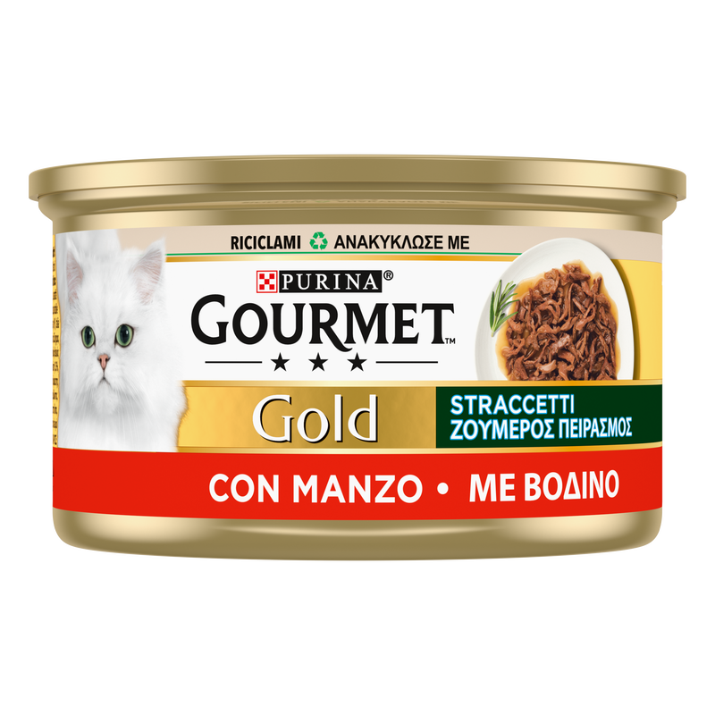 Gourmet Gold Cat Adult con Sfilaccetti di Manzo 85 gr