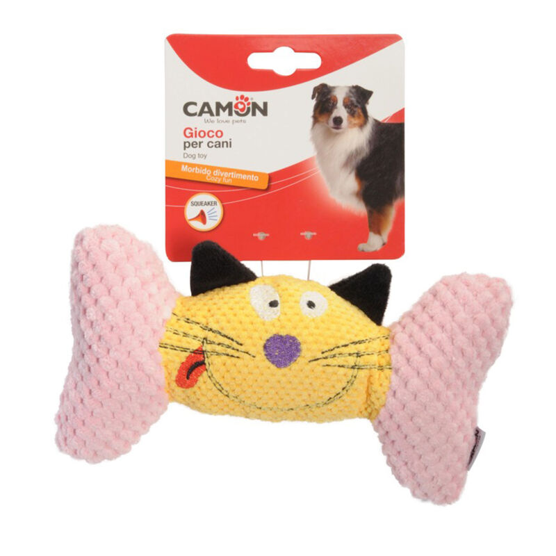 Camon Gioco per Cani Ossi in peluche con squeaker 20 cm