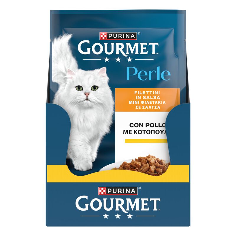 Gourmet Perle Cat Adult Filettini in Salsa con Pollo 85 gr