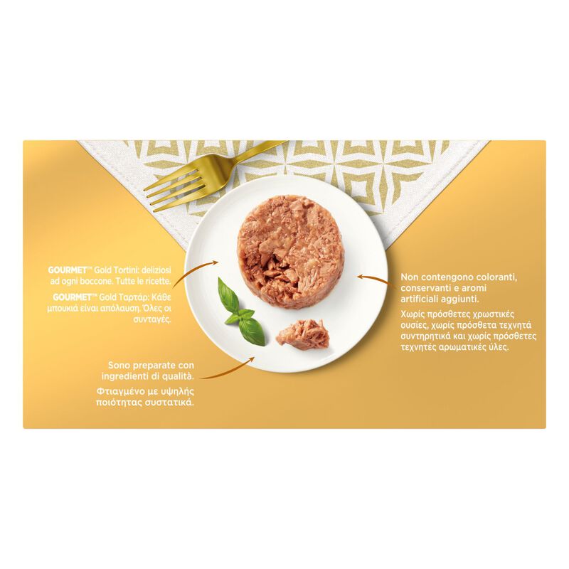 Gourmet Gold Cat Multipack con Tortini al Manzo e Pollo 4 pz x 85gr