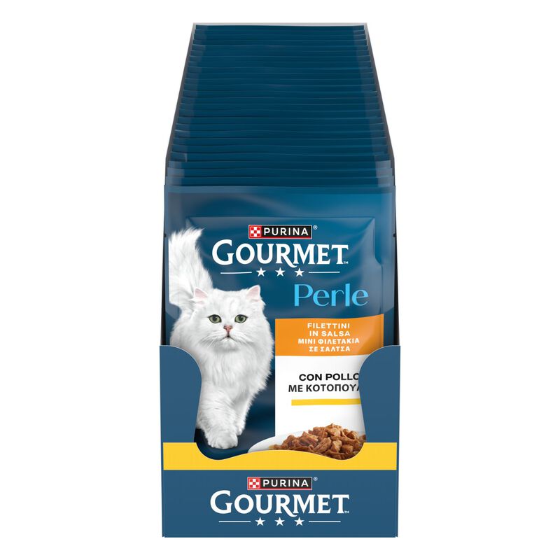 Gourmet Perle Cat Adult Filettini in Salsa con Pollo 85 gr