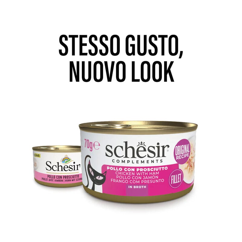 Schesir Cat Pollo con Prosciutto in&igrave; brodo70 gr
