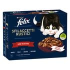 Felix Sfilaccetti Rustici Farm Selection Manzo, Pollo, Anatra e Tacchino 12 x 80 gr