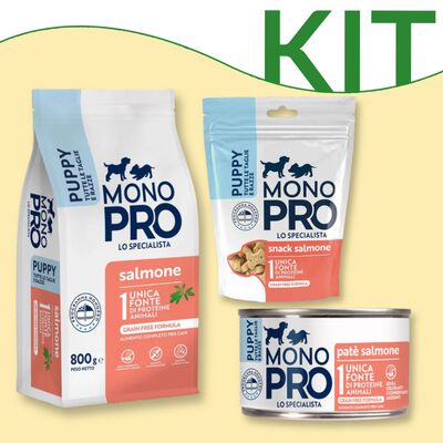 Kit alimentazione monoproteica Grain Free Monopro Puppy