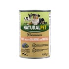 Naturalpet Premium Dog Adult Pat&eacute; ricco in Salmone con mirtilli 400 gr
