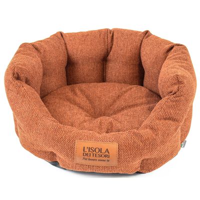 L'Isola dei Tesori Cuccia Softy Premium ovale Terracotta 55 cm