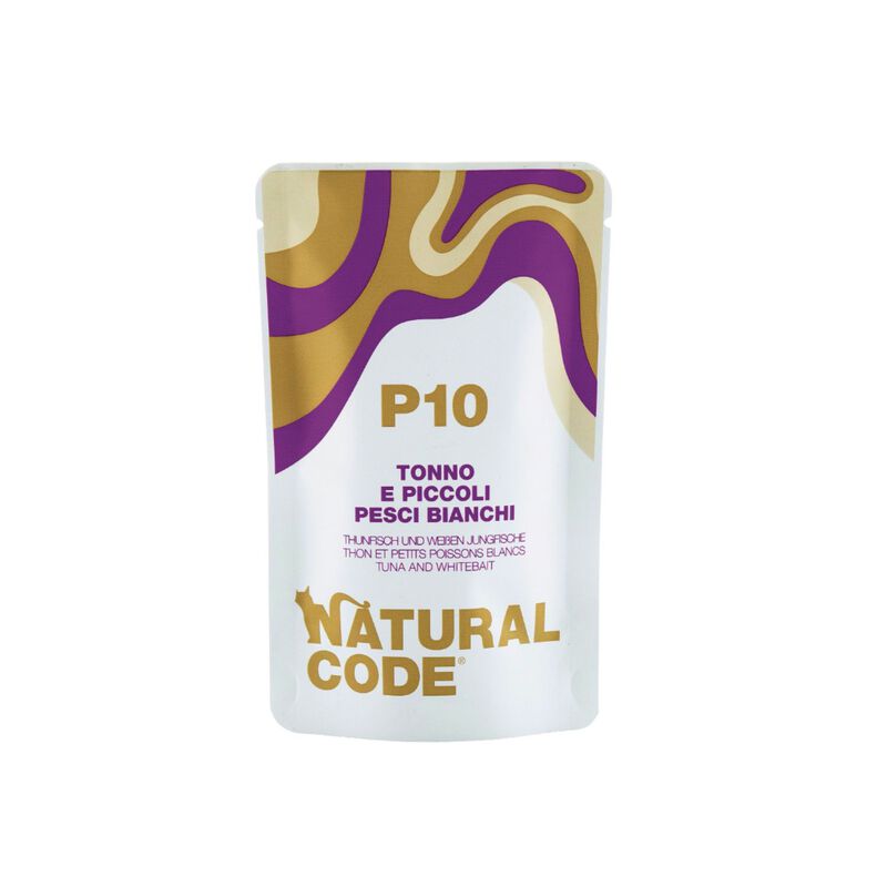Natural Code Cat P10 Tonno e Piccoli Pesci Bianchi 70 gr